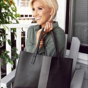 VINCE CAMUTO Vegan Tote Bag Large Black